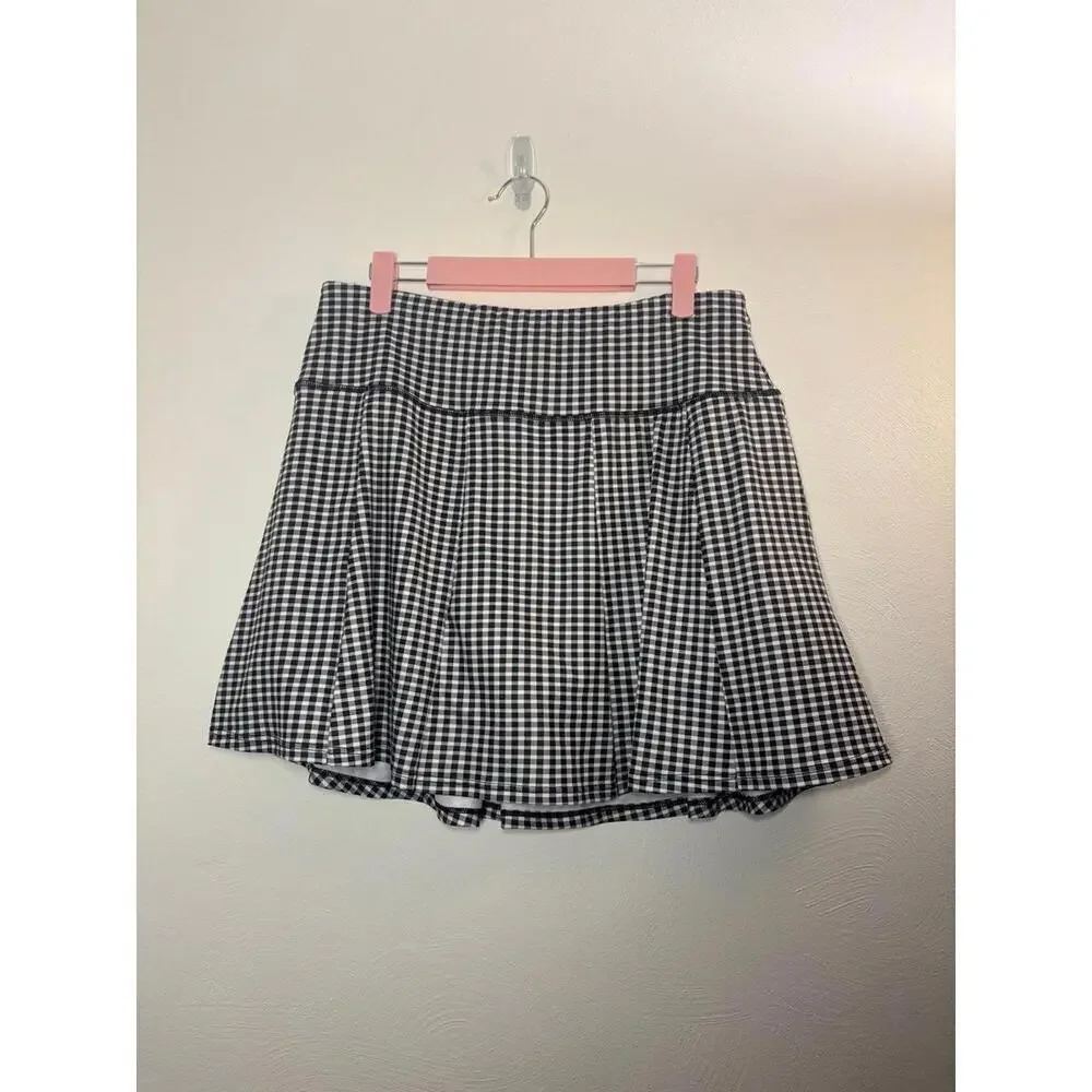 Vogo Athletica Black & White Plaid Skort Size Small XL